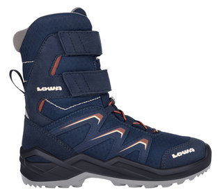 Lowa Winterstiefel Maddox Warm High GTX (Textil/Synthetik, wasserdicht) navyblau/rotholz Kinder
