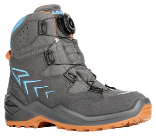 Lowa Winterschuhe Firo GTX (Textil/Synthetik, wasserdicht) anthrazitgrau/türkis Kinder