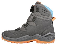 Lowa Winterschuhe Firo GTX (Textil/Synthetik, wasserdicht) anthrazitgrau/türkis Kinder