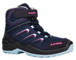 Lowa Winterschuhe Maddox Warm GTX Kid (wasserdicht) navyblau/beere Kinder