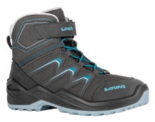 Lowa Winterschuhe Maddox Warm GTX Kid (wasserdicht) graphitgrau/aquamarin Kinder
