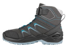 Lowa Winterschuhe Maddox Warm GTX Kid (wasserdicht) graphitgrau/aquamarin Kinder