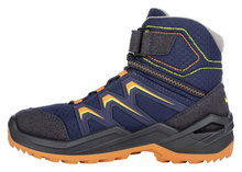 Lowa Winterschuhe Maddox Warm Mid GTX (Textil/Synthetik, wasserdicht) 2024 navyblau/orange Kleinkinder