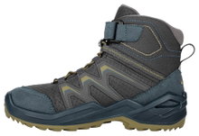 Lowa Winterschuhe Maddox Warm Mid GTX (Textil/Synthetik, wasserdicht) petrol/senf Kleinkinder