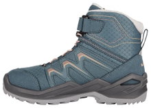 Lowa Winterschuhe Maddox Warm Mid GTX (Textil/Synthetik, wasserdicht) 2024 petrol/rosa Kinder