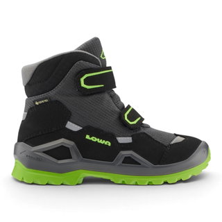 Lowa Winterschuhe Milo Evo GTX High (Klettverschluss, Textil/Synthetik, wasserdicht) 2026 grau/limone Kleinkinder