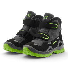 Lowa Winterschuhe Milo Evo GTX High (Klettverschluss, Textil/Synthetik, wasserdicht) 2026 grau/limone Kleinkinder