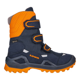 Lowa Winterschuhe Milo Evo GTX High (Textil/Synthetik, wasserdicht) navyblau/orange Kinder