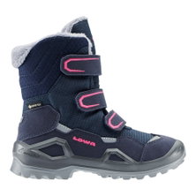 Lowa Winter Shoes Milo Evo GTX High (Textile/Synthetic, waterproof) navy blue/berry children
