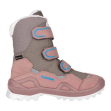 Lowa Winter Shoes Milo Evo GTX High (Textile/Synthetic, waterproof) grey/pink children