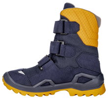 Lowa Winterschuhe Milo Evo GTX High (Textil/Synthetik, wasserdicht) navyblau/orange Kinder