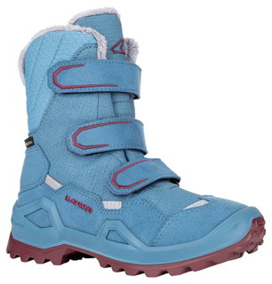 Lowa Winterschuhe Milo Evo GTX High (Textil/Synthetik, wasserdicht) türkisblau Kinder