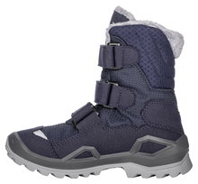 Lowa Winterschuhe Milo Evo GTX High (Textil/Synthetik, wasserdicht) navyblau/beere Kinder