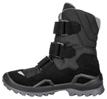 Lowa Winterschuhe Milo Evo GTX High (Textil/Synthetik, wasserdicht) schwarz/grau Kinder