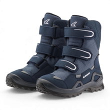 Lowa Winterschuhe Milo Evo GTX High (Klettverschluss, Textil/Synthetik, wasserdicht) blau/navyblau Kleinkinder