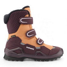 Lowa Winter Shoes Milo Evo GTX High (Velcro, Textile/Synthetic, waterproof) burgundy/tone girls