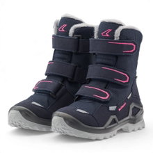 Lowa Winterschuhe Milo Evo GTX High (Klettverschluss, Textil/Synthetik, wasserdicht) navyblau/beere Mädchen