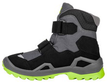 Lowa Winterschuhe Milo Evo Mid GTX (Textil/Synthetik, wasserdicht) limegrün/grau Kinder