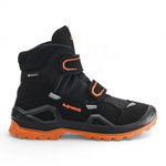 Lowa Winterschuhe Milo Evo Mid GTX (Textil/Synthetik, wasserdicht) schwarz/orange Kleinkinder