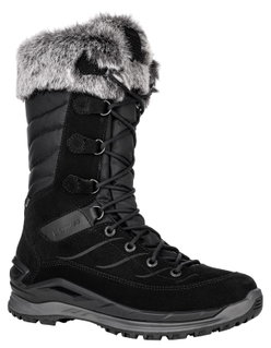 Lowa Winterstiefel Alba Evo GTX (Veloursleder, wasserdicht) schwarz/anthrazitgrau Damen