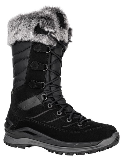 Lowa Winterstiefel Alba Evo GTX (Veloursleder, wasserdicht) schwarz/anthrazitgrau Damen