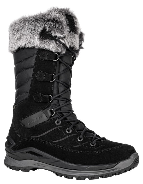 Lowa Winterstiefel Alba Evo GTX (Veloursleder, wasserdicht) schwarz/anthrazitgrau Damen
