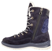 Lowa Winterstiefel Bianca High GTX (Veloursleder/Textil, wasserdicht) navyblau Kinder