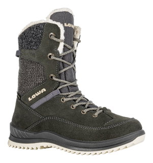 Lowa Winterstiefel Bianca High GTX (Veloursleder/Textil, wasserdicht) anthrazitgrau/champagn Kinder