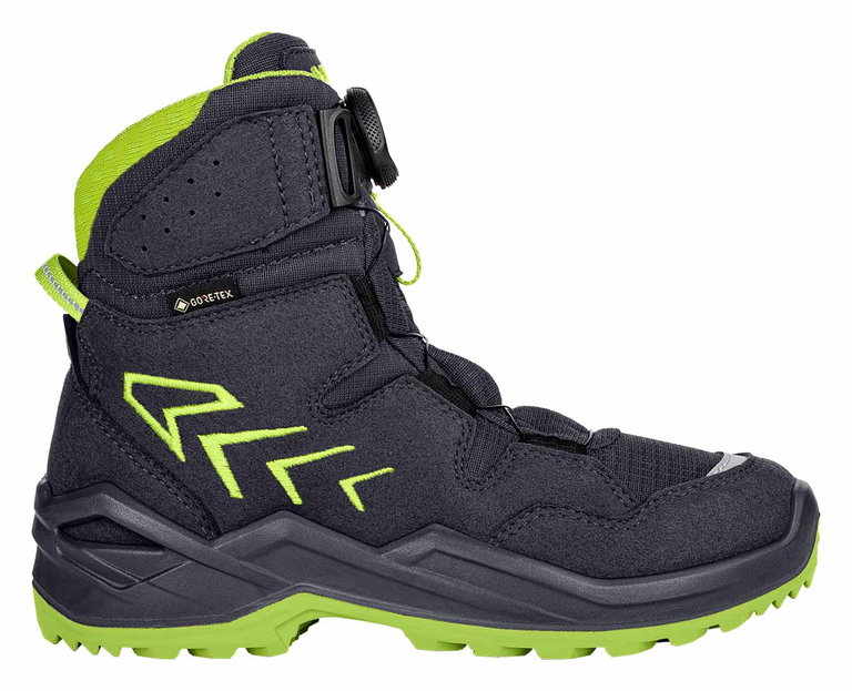 Lowa Winterstiefel Firo GTX HI (Textil/Synthetik, wasserdicht) navyblau/limone Kinder