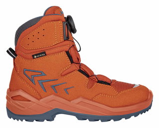 Lowa Winterstiefel Firo GTX HI (Textil/Synthetik, wasserdicht) rostrot/petrol Kinder