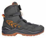Lowa Winterstiefel Firo GTX HI (Textil/Synthetik, wasserdicht) anthrazitgrau/orange Kinder