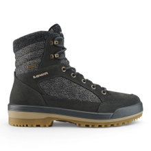 Lowa Winterstiefel Isarco GTX (Veloursleder/Textil, wasserdicht) anthrazitgrau/beige Herren
