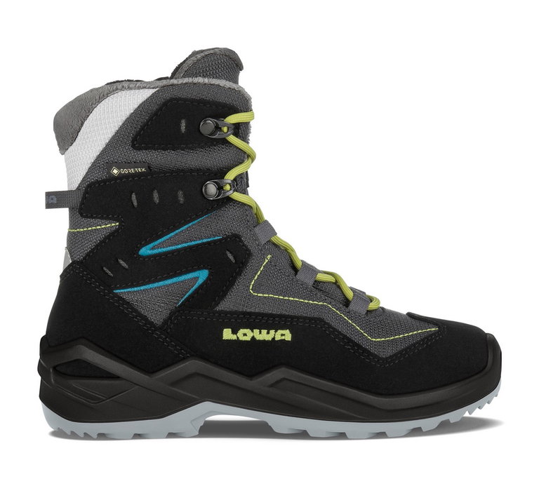 Lowa Winterstiefel Lino GTX (Textil/Synthetik, wasserdicht) schwarz/graphit Kinder