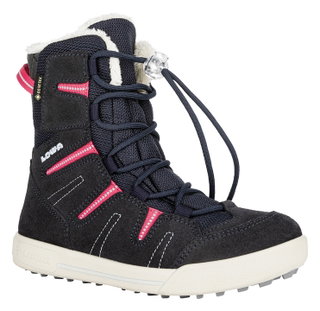 Lowa Winterstiefel Lucy GTX (Veloursleder/Textil, wasserdicht) navyblau/fuchsia Kinder