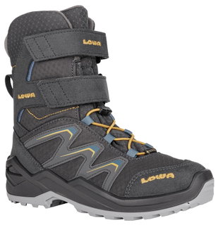 Lowa Winterstiefel Maddox Warm GTX HI (Textil/Synthetik, wasserdicht) graphitegrau/stahlblau Kinder