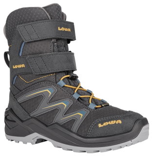 Lowa Winterstiefel Maddox Warm High GTX (Textil/Synthetik, wasserdicht) graphitegrau/stahlblau Kinder
