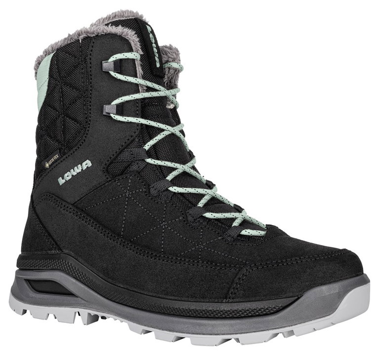 Lowa Winterstiefel Ottawa GTX 2024 (Veloursleder/Textil, wasserdicht) schwarz/jadegrün Damen