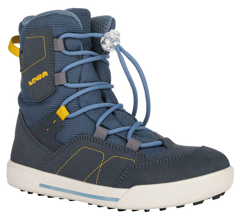 Lowa Winterstiefel Raik GTX (Veloursleder/Textil, wasserdicht) dunkelblau/jeans Kinder