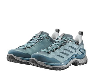 Lowa Wanderschuhe Innovo Low GTX (All-Terrain, Veloursleder/Textil, wasserdicht) rauchblau/weiss Damen