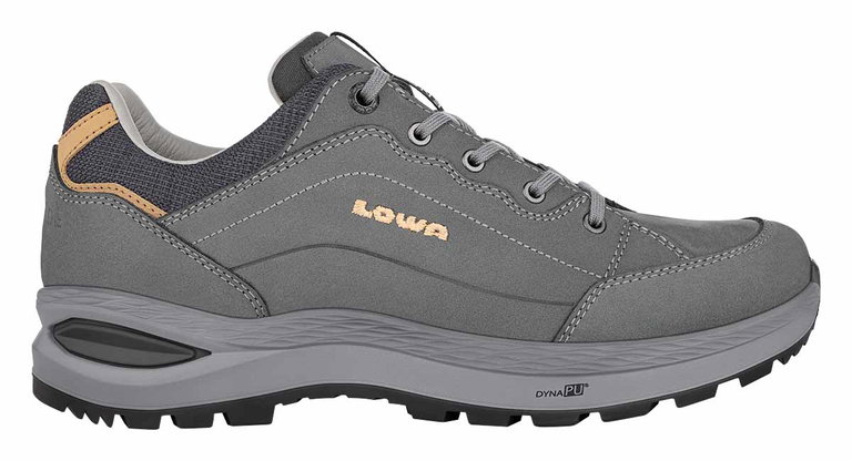 Lowa Wanderschuhe Renegade EVO LL Low (All-Terrain, Nubuklede) graphitgrau/aprikose Damen