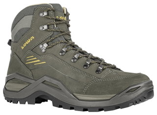 Lowa Hiking Shoes Renegade EVO LL Mid (All-Terrain, Nubuck Leather) Olive Green/Mustard Men's
