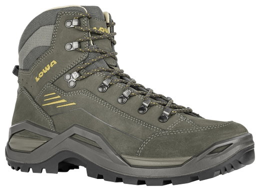 Lowa Wanderschuhe Renegade EVO LL Mid (All-Terrain, Nubukleder) olivegrün/senf Herren
