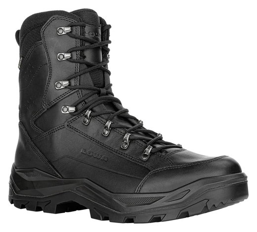 Lowa Military Boots Work Shoes Renegade II GTX High TF (Smooth Leather, Waterproof) Black Men's