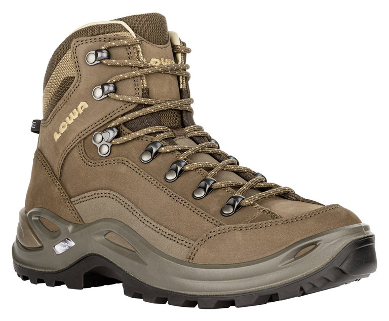 Lowa Wanderschuhe Renegade LL Mid (All-Terrain, Nubukleder) braun Damen