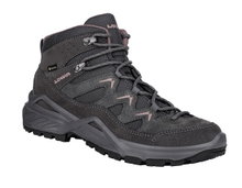 Lowa Wanderschuhe Sirkos Evo Mid GTX (Veloursleder/Textil, wasserdicht) graphitgrau/altrosa Damen