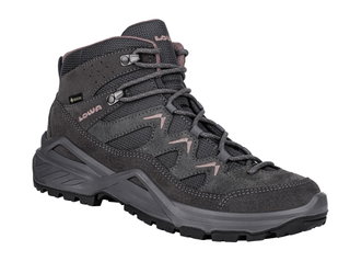 Lowa Hiking Shoes Sirkos Evo Mid GTX (Suede/Textile, Waterproof) Graphite Grey/Pink Ladies