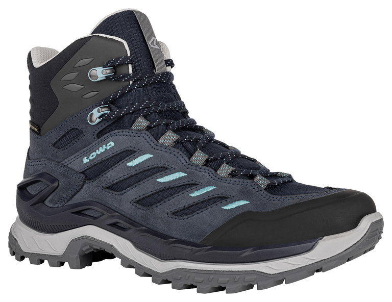 Lowa Wanderschuhe Innovo Mid GTX (All-Terrain, Veloursleder, wasserdicht) navyblau/arktis Damen