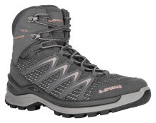 Lowa Wander-Travelschuhe Innox Pro Mid GTX (All-Terrain, Synthetik/Textil, wasserdicht) 2025 anthrazitgrau/rose Damen