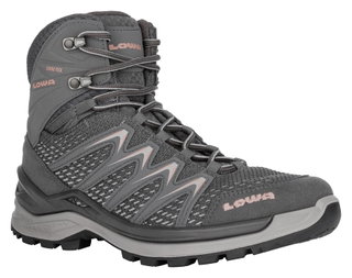 Lowa Wander-Travelschuhe Innox Pro Mid GTX (All-Terrain, Synthetik/Textil, wasserdicht) 2025 anthrazitgrau/rose Damen