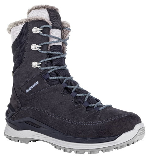 Lowa Winterstiefel Calceta EVO GTX (Veloursleder, wasserdicht) navyblau/eisblau Damen